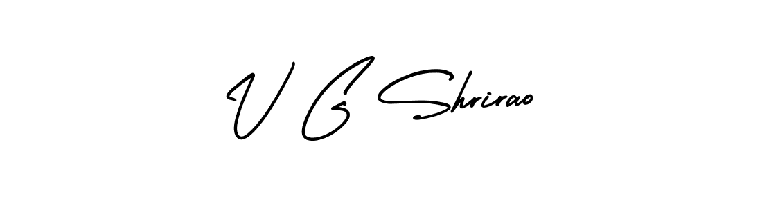 Design your own signature with our free online signature maker. With this signature software, you can create a handwritten (AmerikaSignatureDemo-Regular) signature for name V G Shrirao. V G Shrirao signature style 3 images and pictures png