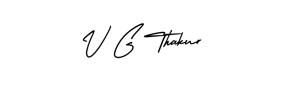 AmerikaSignatureDemo-Regular is a professional signature style that is perfect for those who want to add a touch of class to their signature. It is also a great choice for those who want to make their signature more unique. Get V G Thakur name to fancy signature for free. V G Thakur signature style 3 images and pictures png