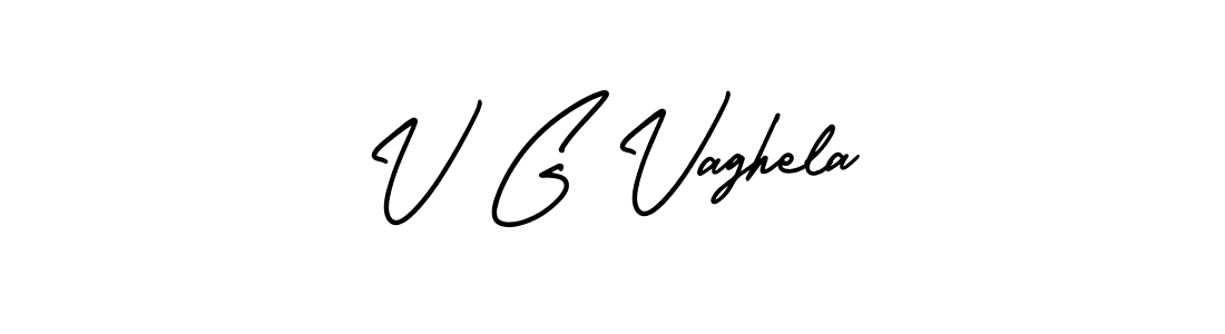Make a beautiful signature design for name V G Vaghela. With this signature (AmerikaSignatureDemo-Regular) style, you can create a handwritten signature for free. V G Vaghela signature style 3 images and pictures png