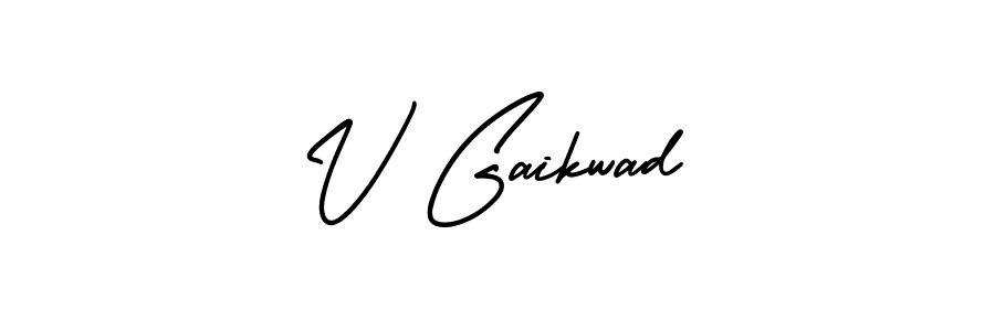 Check out images of Autograph of V Gaikwad name. Actor V Gaikwad Signature Style. AmerikaSignatureDemo-Regular is a professional sign style online. V Gaikwad signature style 3 images and pictures png