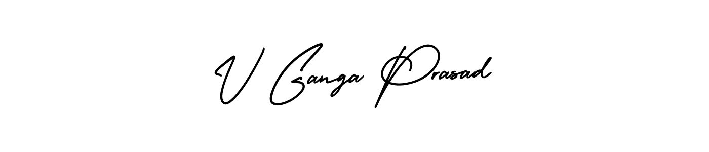 How to Draw V Ganga Prasad signature style? AmerikaSignatureDemo-Regular is a latest design signature styles for name V Ganga Prasad. V Ganga Prasad signature style 3 images and pictures png