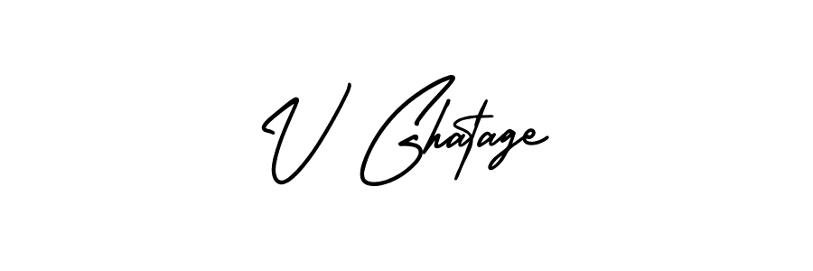 It looks lik you need a new signature style for name V Ghatage. Design unique handwritten (AmerikaSignatureDemo-Regular) signature with our free signature maker in just a few clicks. V Ghatage signature style 3 images and pictures png