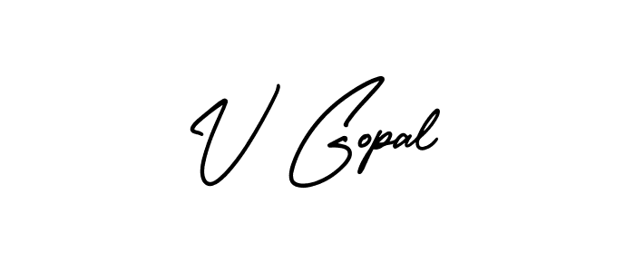 How to Draw V Gopal signature style? AmerikaSignatureDemo-Regular is a latest design signature styles for name V Gopal. V Gopal signature style 3 images and pictures png