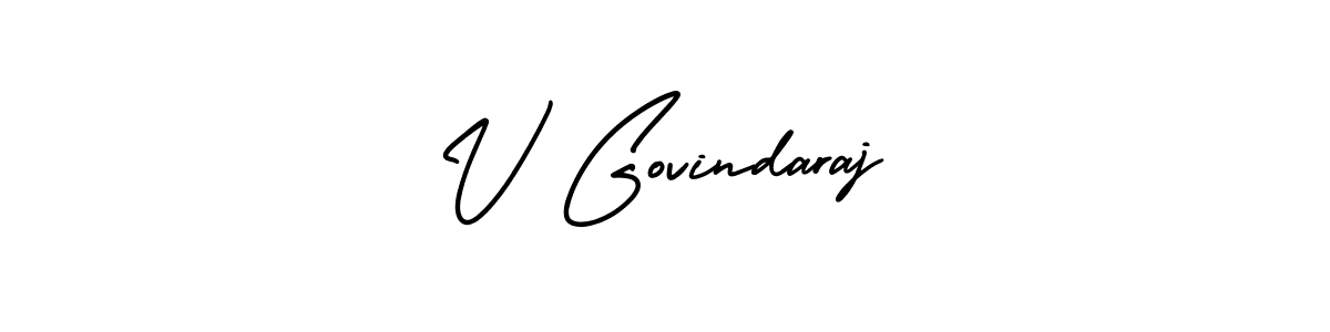 How to make V Govindaraj signature? AmerikaSignatureDemo-Regular is a professional autograph style. Create handwritten signature for V Govindaraj name. V Govindaraj signature style 3 images and pictures png