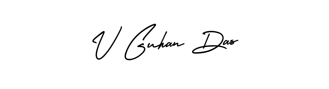 Design your own signature with our free online signature maker. With this signature software, you can create a handwritten (AmerikaSignatureDemo-Regular) signature for name V Guhan Das. V Guhan Das signature style 3 images and pictures png