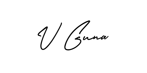 Also You can easily find your signature by using the search form. We will create V Guna name handwritten signature images for you free of cost using AmerikaSignatureDemo-Regular sign style. V Guna signature style 3 images and pictures png