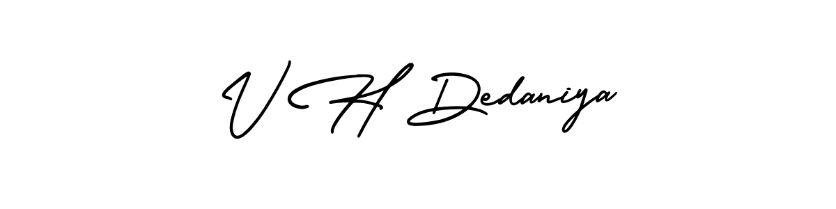 Best and Professional Signature Style for V H Dedaniya. AmerikaSignatureDemo-Regular Best Signature Style Collection. V H Dedaniya signature style 3 images and pictures png