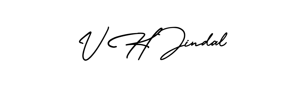 Make a beautiful signature design for name V H Jindal. Use this online signature maker to create a handwritten signature for free. V H Jindal signature style 3 images and pictures png