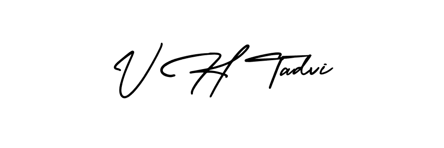 It looks lik you need a new signature style for name V H Tadvi. Design unique handwritten (AmerikaSignatureDemo-Regular) signature with our free signature maker in just a few clicks. V H Tadvi signature style 3 images and pictures png