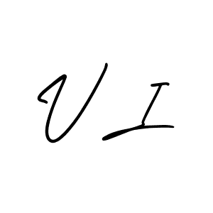 You should practise on your own different ways (AmerikaSignatureDemo-Regular) to write your name (V I) in signature. don't let someone else do it for you. V I signature style 3 images and pictures png