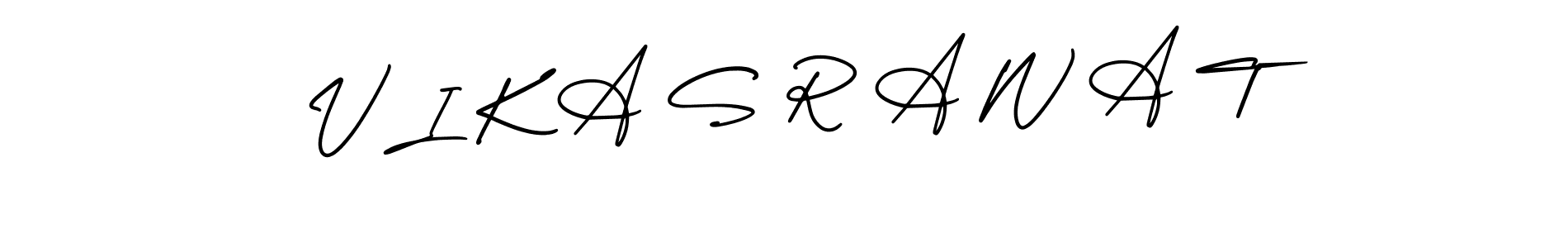 Design your own signature with our free online signature maker. With this signature software, you can create a handwritten (AmerikaSignatureDemo-Regular) signature for name V I K A S R A W A T. V I K A S R A W A T signature style 3 images and pictures png