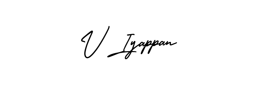 AmerikaSignatureDemo-Regular is a professional signature style that is perfect for those who want to add a touch of class to their signature. It is also a great choice for those who want to make their signature more unique. Get V Iyappan name to fancy signature for free. V Iyappan signature style 3 images and pictures png