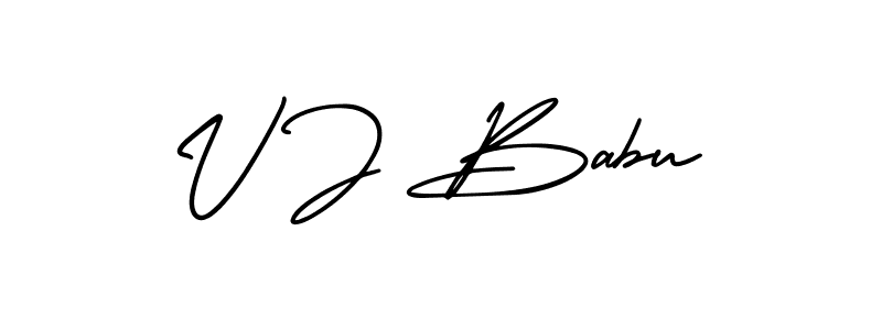 How to Draw V J Babu signature style? AmerikaSignatureDemo-Regular is a latest design signature styles for name V J Babu. V J Babu signature style 3 images and pictures png