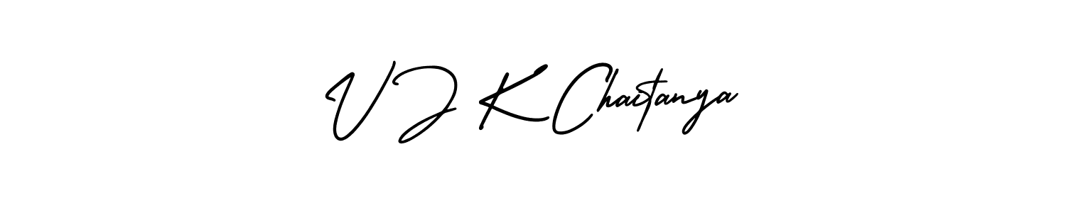 Design your own signature with our free online signature maker. With this signature software, you can create a handwritten (AmerikaSignatureDemo-Regular) signature for name V J K Chaitanya. V J K Chaitanya signature style 3 images and pictures png