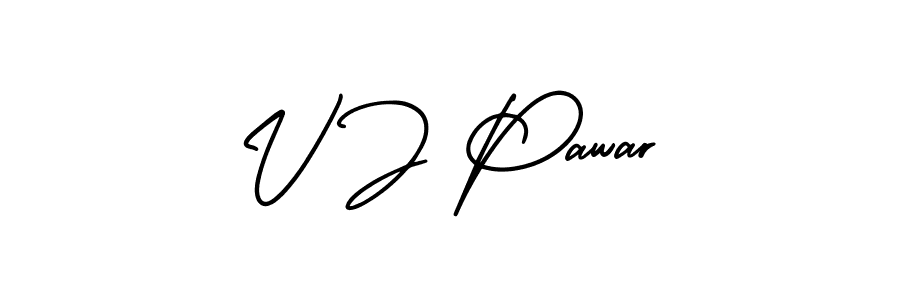 if you are searching for the best signature style for your name V J Pawar. so please give up your signature search. here we have designed multiple signature styles  using AmerikaSignatureDemo-Regular. V J Pawar signature style 3 images and pictures png