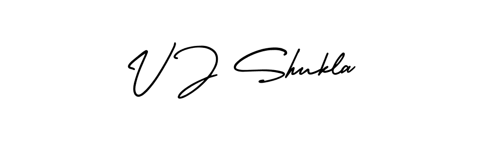 Create a beautiful signature design for name V J Shukla. With this signature (AmerikaSignatureDemo-Regular) fonts, you can make a handwritten signature for free. V J Shukla signature style 3 images and pictures png