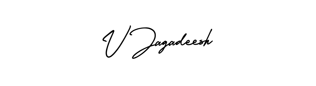 It looks lik you need a new signature style for name V Jagadeesh. Design unique handwritten (AmerikaSignatureDemo-Regular) signature with our free signature maker in just a few clicks. V Jagadeesh signature style 3 images and pictures png