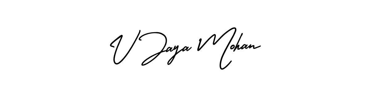 This is the best signature style for the V Jaya Mohan name. Also you like these signature font (AmerikaSignatureDemo-Regular). Mix name signature. V Jaya Mohan signature style 3 images and pictures png