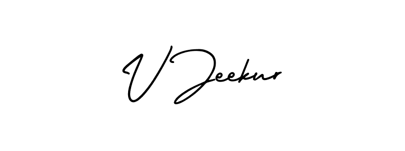 Best and Professional Signature Style for V Jeekur. AmerikaSignatureDemo-Regular Best Signature Style Collection. V Jeekur signature style 3 images and pictures png
