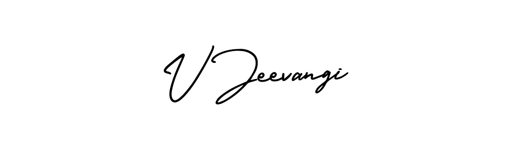 Also we have V Jeevangi name is the best signature style. Create professional handwritten signature collection using AmerikaSignatureDemo-Regular autograph style. V Jeevangi signature style 3 images and pictures png