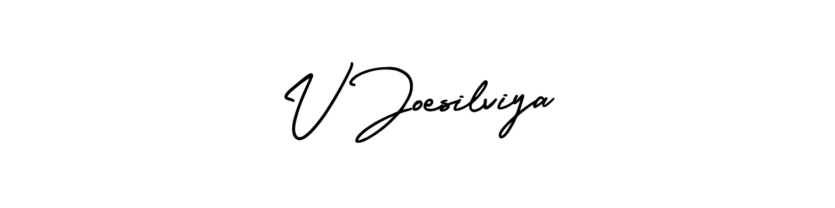 Also we have V Joesilviya name is the best signature style. Create professional handwritten signature collection using AmerikaSignatureDemo-Regular autograph style. V Joesilviya signature style 3 images and pictures png