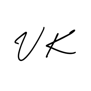 Use a signature maker to create a handwritten signature online. With this signature software, you can design (AmerikaSignatureDemo-Regular) your own signature for name V K. V K signature style 3 images and pictures png