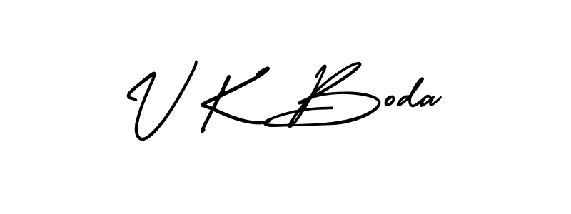 How to make V K Boda signature? AmerikaSignatureDemo-Regular is a professional autograph style. Create handwritten signature for V K Boda name. V K Boda signature style 3 images and pictures png