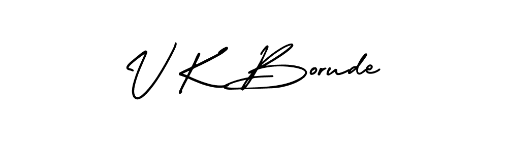 How to make V K Borude signature? AmerikaSignatureDemo-Regular is a professional autograph style. Create handwritten signature for V K Borude name. V K Borude signature style 3 images and pictures png