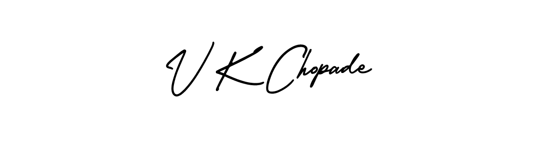 How to make V K Chopade signature? AmerikaSignatureDemo-Regular is a professional autograph style. Create handwritten signature for V K Chopade name. V K Chopade signature style 3 images and pictures png