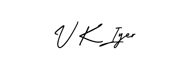 Make a beautiful signature design for name V K Iyer. Use this online signature maker to create a handwritten signature for free. V K Iyer signature style 3 images and pictures png