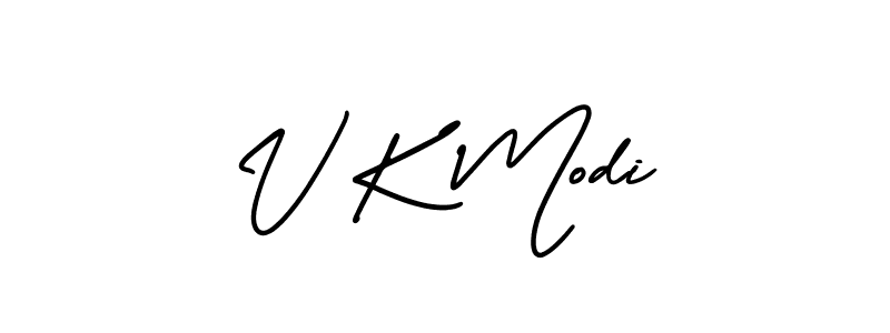 Similarly AmerikaSignatureDemo-Regular is the best handwritten signature design. Signature creator online .You can use it as an online autograph creator for name V K Modi. V K Modi signature style 3 images and pictures png