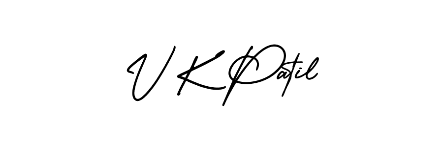 AmerikaSignatureDemo-Regular is a professional signature style that is perfect for those who want to add a touch of class to their signature. It is also a great choice for those who want to make their signature more unique. Get V K Patil name to fancy signature for free. V K Patil signature style 3 images and pictures png