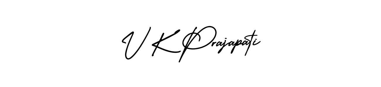 Design your own signature with our free online signature maker. With this signature software, you can create a handwritten (AmerikaSignatureDemo-Regular) signature for name V K Prajapati. V K Prajapati signature style 3 images and pictures png