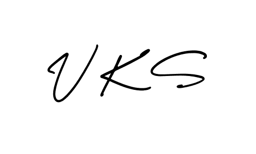 V K S stylish signature style. Best Handwritten Sign (AmerikaSignatureDemo-Regular) for my name. Handwritten Signature Collection Ideas for my name V K S. V K S signature style 3 images and pictures png