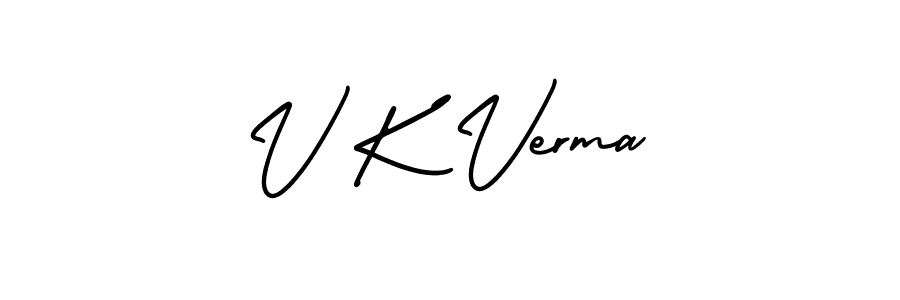if you are searching for the best signature style for your name V K Verma. so please give up your signature search. here we have designed multiple signature styles  using AmerikaSignatureDemo-Regular. V K Verma signature style 3 images and pictures png