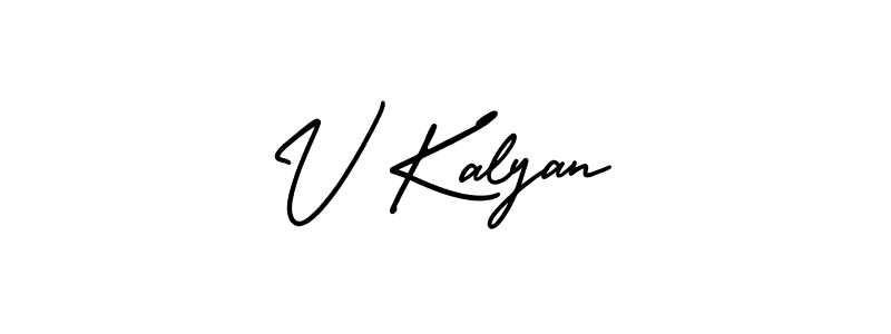 It looks lik you need a new signature style for name V Kalyan. Design unique handwritten (AmerikaSignatureDemo-Regular) signature with our free signature maker in just a few clicks. V Kalyan signature style 3 images and pictures png