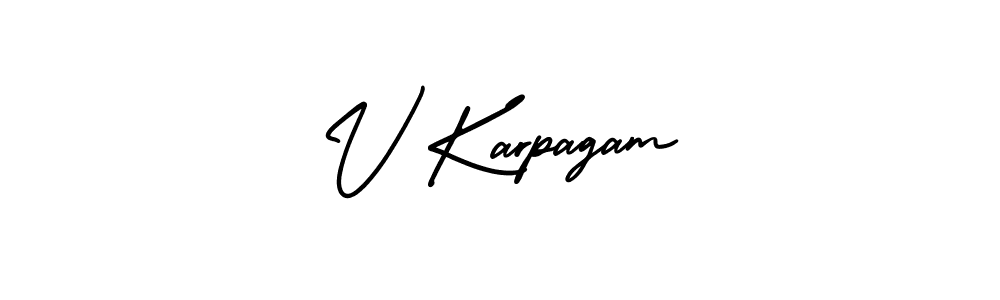You can use this online signature creator to create a handwritten signature for the name V Karpagam. This is the best online autograph maker. V Karpagam signature style 3 images and pictures png