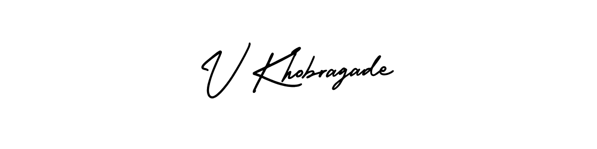 Create a beautiful signature design for name V Khobragade. With this signature (AmerikaSignatureDemo-Regular) fonts, you can make a handwritten signature for free. V Khobragade signature style 3 images and pictures png