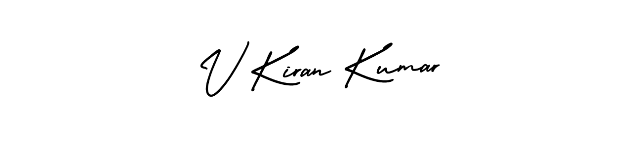 Make a beautiful signature design for name V Kiran Kumar. With this signature (AmerikaSignatureDemo-Regular) style, you can create a handwritten signature for free. V Kiran Kumar signature style 3 images and pictures png