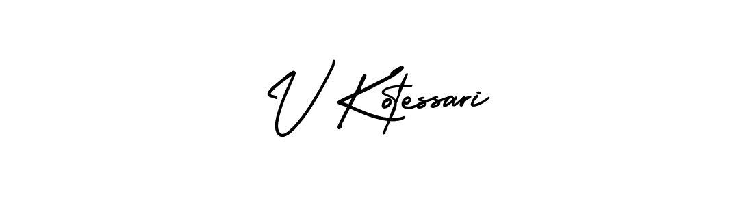 V Kotessari stylish signature style. Best Handwritten Sign (AmerikaSignatureDemo-Regular) for my name. Handwritten Signature Collection Ideas for my name V Kotessari. V Kotessari signature style 3 images and pictures png