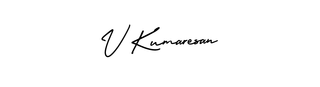 Make a beautiful signature design for name V Kumaresan. Use this online signature maker to create a handwritten signature for free. V Kumaresan signature style 3 images and pictures png