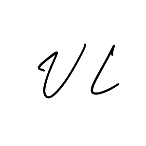 Use a signature maker to create a handwritten signature online. With this signature software, you can design (AmerikaSignatureDemo-Regular) your own signature for name V L. V L signature style 3 images and pictures png