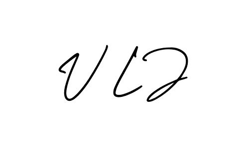 Similarly AmerikaSignatureDemo-Regular is the best handwritten signature design. Signature creator online .You can use it as an online autograph creator for name V L J. V L J signature style 3 images and pictures png