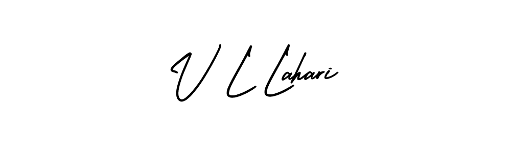 This is the best signature style for the V L Lahari name. Also you like these signature font (AmerikaSignatureDemo-Regular). Mix name signature. V L Lahari signature style 3 images and pictures png