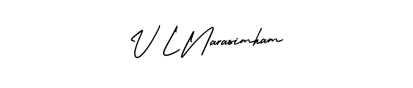 if you are searching for the best signature style for your name V L Narasimham. so please give up your signature search. here we have designed multiple signature styles  using AmerikaSignatureDemo-Regular. V L Narasimham signature style 3 images and pictures png