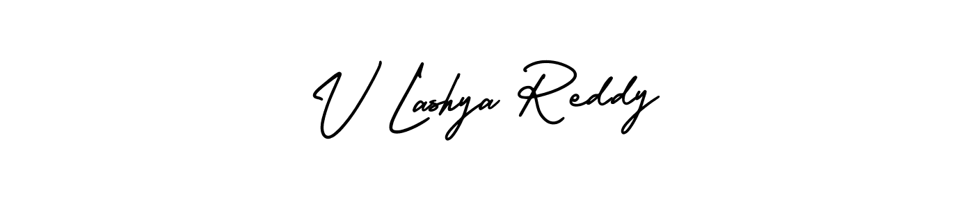 Create a beautiful signature design for name V Lashya Reddy. With this signature (AmerikaSignatureDemo-Regular) fonts, you can make a handwritten signature for free. V Lashya Reddy signature style 3 images and pictures png