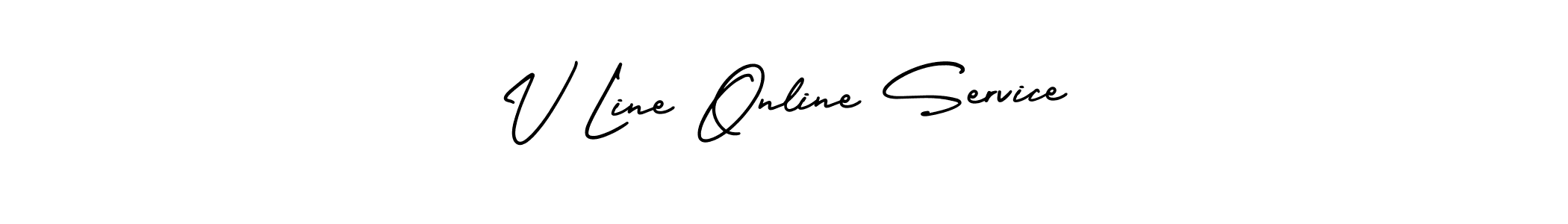 V Line Online Service stylish signature style. Best Handwritten Sign (AmerikaSignatureDemo-Regular) for my name. Handwritten Signature Collection Ideas for my name V Line Online Service. V Line Online Service signature style 3 images and pictures png
