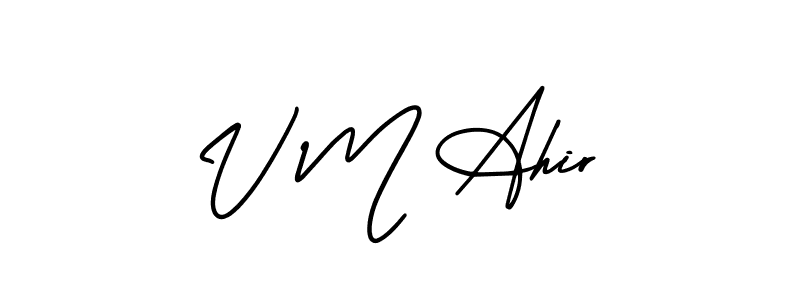 Make a short V M Ahir signature style. Manage your documents anywhere anytime using AmerikaSignatureDemo-Regular. Create and add eSignatures, submit forms, share and send files easily. V M Ahir signature style 3 images and pictures png