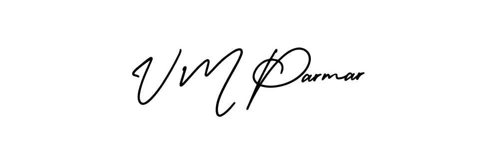 Also You can easily find your signature by using the search form. We will create V M Parmar name handwritten signature images for you free of cost using AmerikaSignatureDemo-Regular sign style. V M Parmar signature style 3 images and pictures png