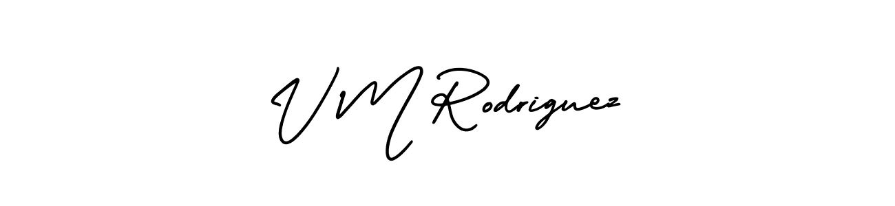 Create a beautiful signature design for name V M Rodriguez. With this signature (AmerikaSignatureDemo-Regular) fonts, you can make a handwritten signature for free. V M Rodriguez signature style 3 images and pictures png